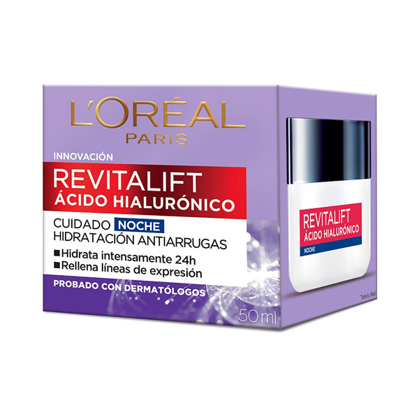 Crema antiarrugas L'Oréal Revitalift Ácido Hialurónico Noche X 50 Ml