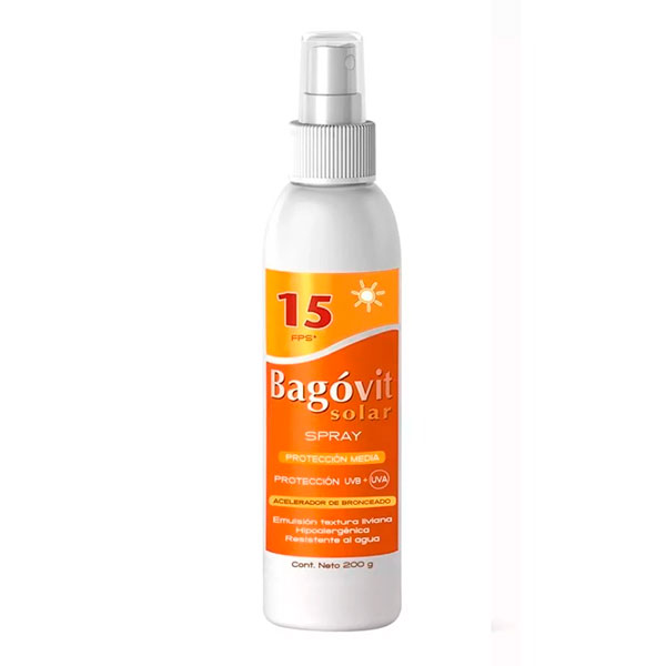 Protector solar Bagovit FPS 15 Acelerador de Bronceado X 200 Gr