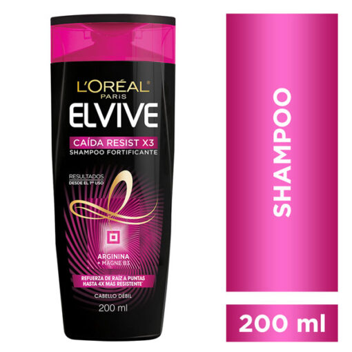Shampoo Elvive Caída Resist X3 Fortificante X 200 Ml