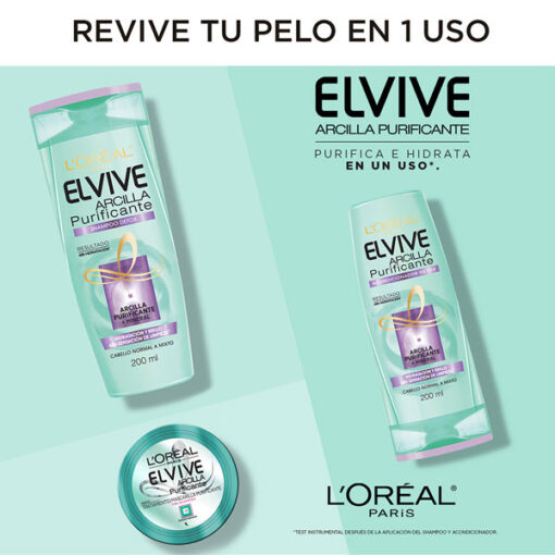 Shampoo Elvive Arcilla Purificante Detox X 200 Ml - Imagen 5