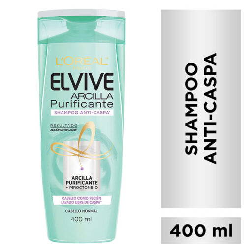 Shampoo Elvive Arcilla Purificante Anti-Caspa X 400 Ml