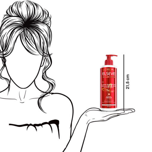 Crema de lavado Elvive Color-Vive Low Shampoo 3 en 1 X 400 Ml - Imagen 3