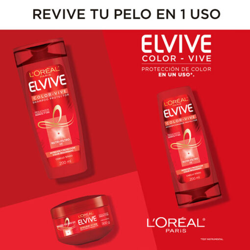Crema de lavado Elvive Color-Vive Low Shampoo 3 en 1 X 400 Ml - Imagen 5