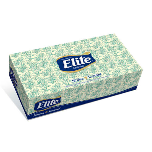 Pañuelos descartables Elite Doble Hoja 100 Pañuelos X 1 Caja
