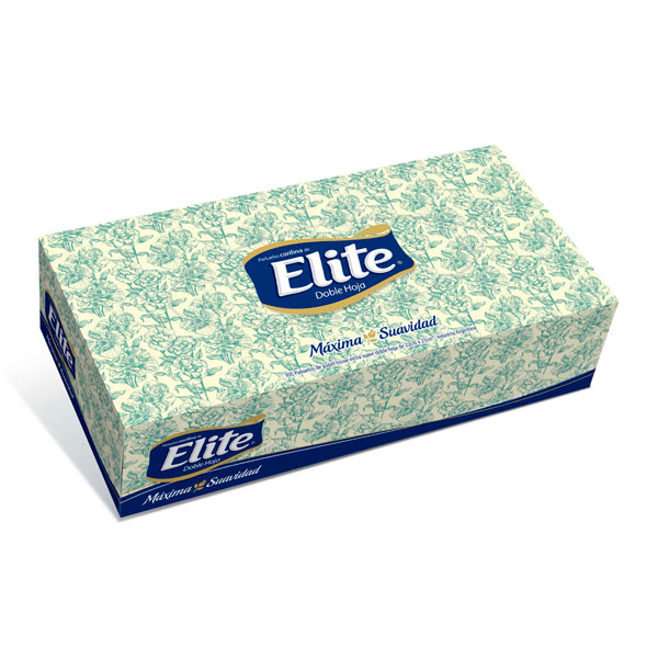 Pañuelos descartables Elite Doble Hoja 100 Pañuelos X 1 Caja – Leburé