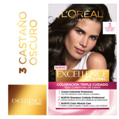 Tintura Permanente en Kit Excellence 3 Castaño Oscuro