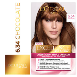 Tintura Permanente en Kit Excellence 6.34 Chocolate