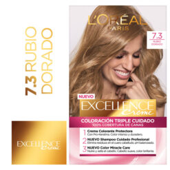 Tintura Permanente en Kit Excellence 7.3 Rubio Dorado