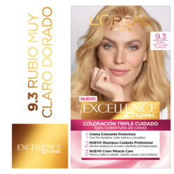 Tintura Permanente en Kit Excellence 9.3 Rubio Muy Claro Dorado