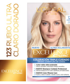 Tintura Permanente en Kit Excellence 123 Rubio Ultra Claro Dorado