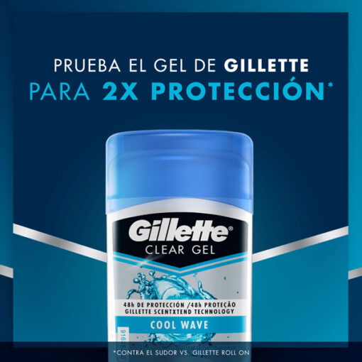Antitranspirante en gel Gillette  Clear Gel Cool Wave X 45 Gr - Imagen 4