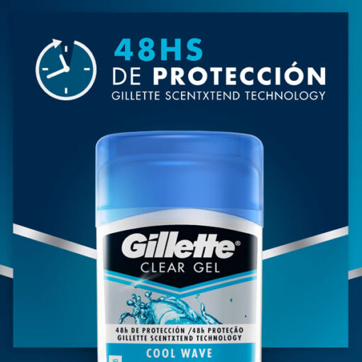 Antitranspirante en gel Gillette  Clear Gel Cool Wave X 45 Gr - Imagen 6