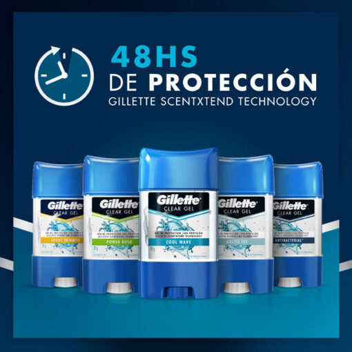 Antitranspirante en gel Gillette  Clear Gel Cool Wave X 45 Gr - Imagen 7