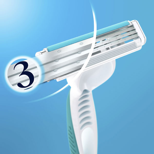 Máquina para afeitar Descartable Gillette Venus Simply3 Sensitive X 4 U - Imagen 3