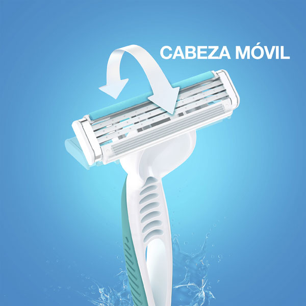 Máquina para afeitar Descartable Gillette Venus Simply3 Sensitive X 4 U - Imagen 4