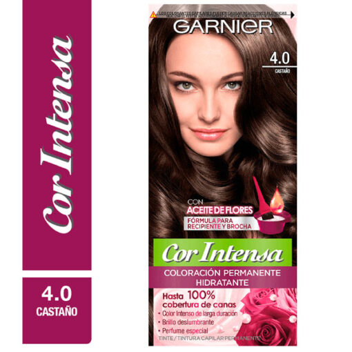 Tintura Permanente en Kit Nutrisse Cor Intensa 4,0 Castaño