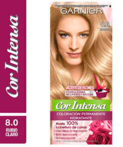 Tintura Permanente en Kit Nutrisse Cor Intensa 8,0 Rubio Claro