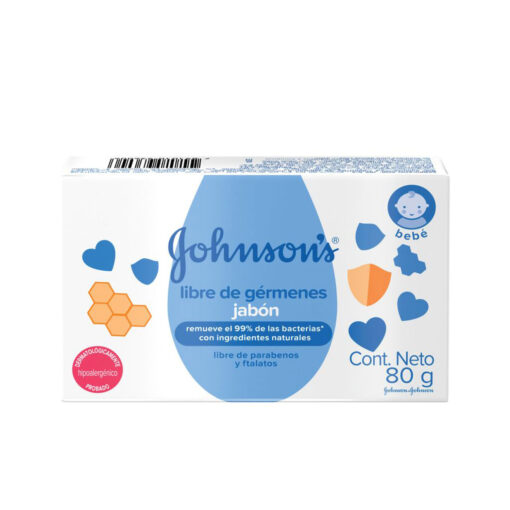 Jabón Johnson Baby Libre de Gérmenes X 80 Gr