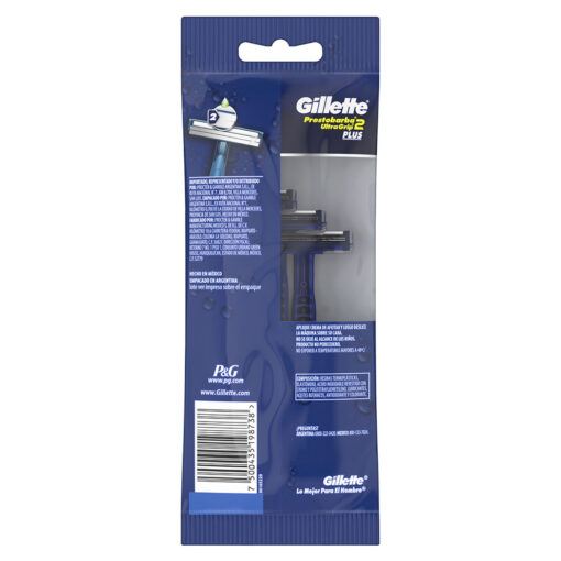 Máquina para afeitar Descartable Gillette Prestobarba UltraGrip Plus X 3 U - Imagen 3
