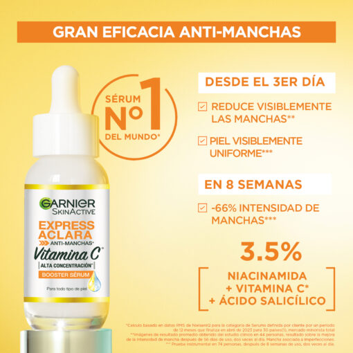 Serum Facial Iluminador Garnier Skin Active Vitamina C X 30 Ml - Imagen 6