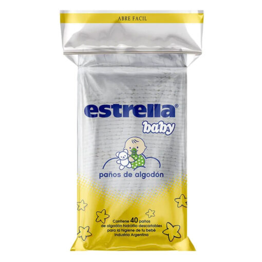 Paños de Algodón Estrella Baby X 40 U