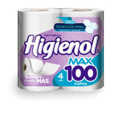Papel higienico Higienol Max Hoja Simple 100 metros X 4 Rollos