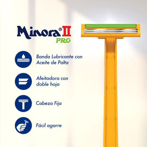 Máquina de Afeitar Minora Pro  X 20 U - Imagen 3
