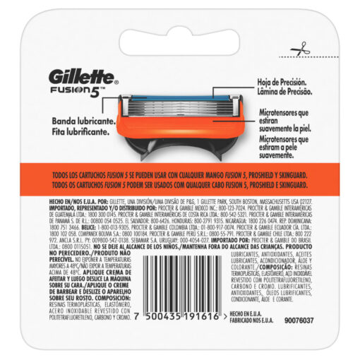 Repuesto Máquina de Afeitar Gillette Fusion5  X 4 U - Imagen 3