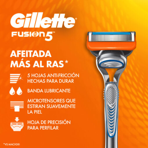 Repuesto Máquina de Afeitar Gillette Fusion5  X 4 U - Imagen 4