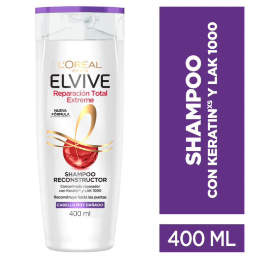 Shampoo Elvive Reparación Total Extreme X 400 Ml - Imagen 3