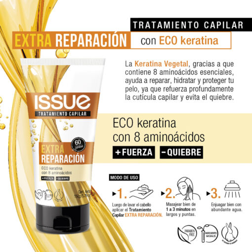 Máscara Capilar Issue Extra Reparación X 150 Gr - Imagen 3