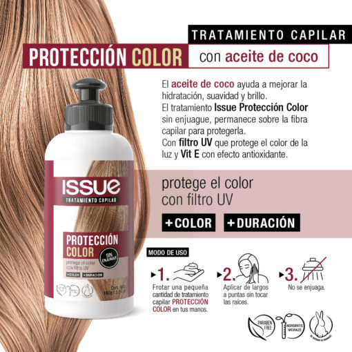 Máscara Capilar Issue Protección Color  X 160 Gr - Imagen 3
