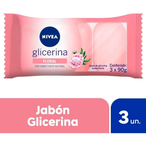 Jabón Nivea Glicerina Floral X 3 U - Imagen 2