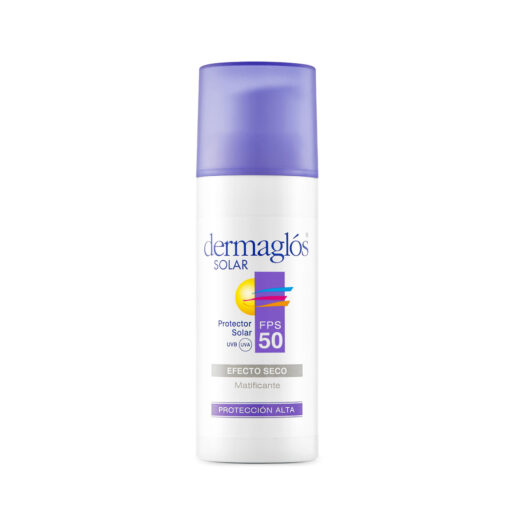 Protector Solar Facial Dermaglós FPS 50 Efecto Seco Matificante X 50 Gr