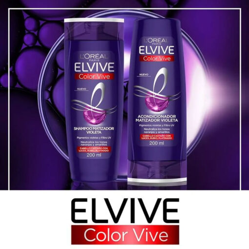Acondicionador Elvive Color Vive Matizador Violeta X 200 Ml - Imagen 4