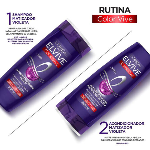 Acondicionador Elvive Color Vive Matizador Violeta X 200 Ml - Imagen 5