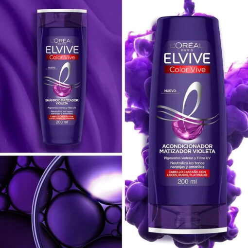 Acondicionador Elvive Color Vive Matizador Violeta X 200 Ml - Imagen 6