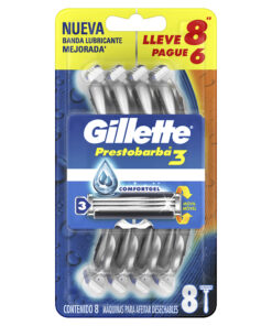 Máquina para afeitar Descartable Gillette Prestobarba 3 X 8 U