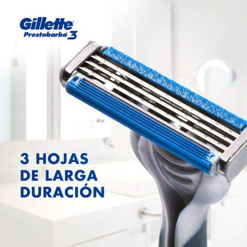 Máquina para afeitar Descartable Gillette Prestobarba 3 X 8 U - Imagen 5