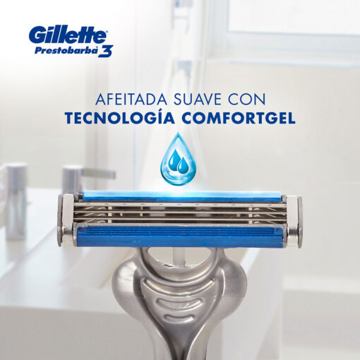 Máquina para afeitar Descartable Gillette Prestobarba 3 X 8 U - Imagen 6
