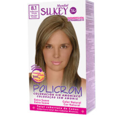 Tintura Permanente en Kit Silkey Policrom sin Amoníaco 8,1