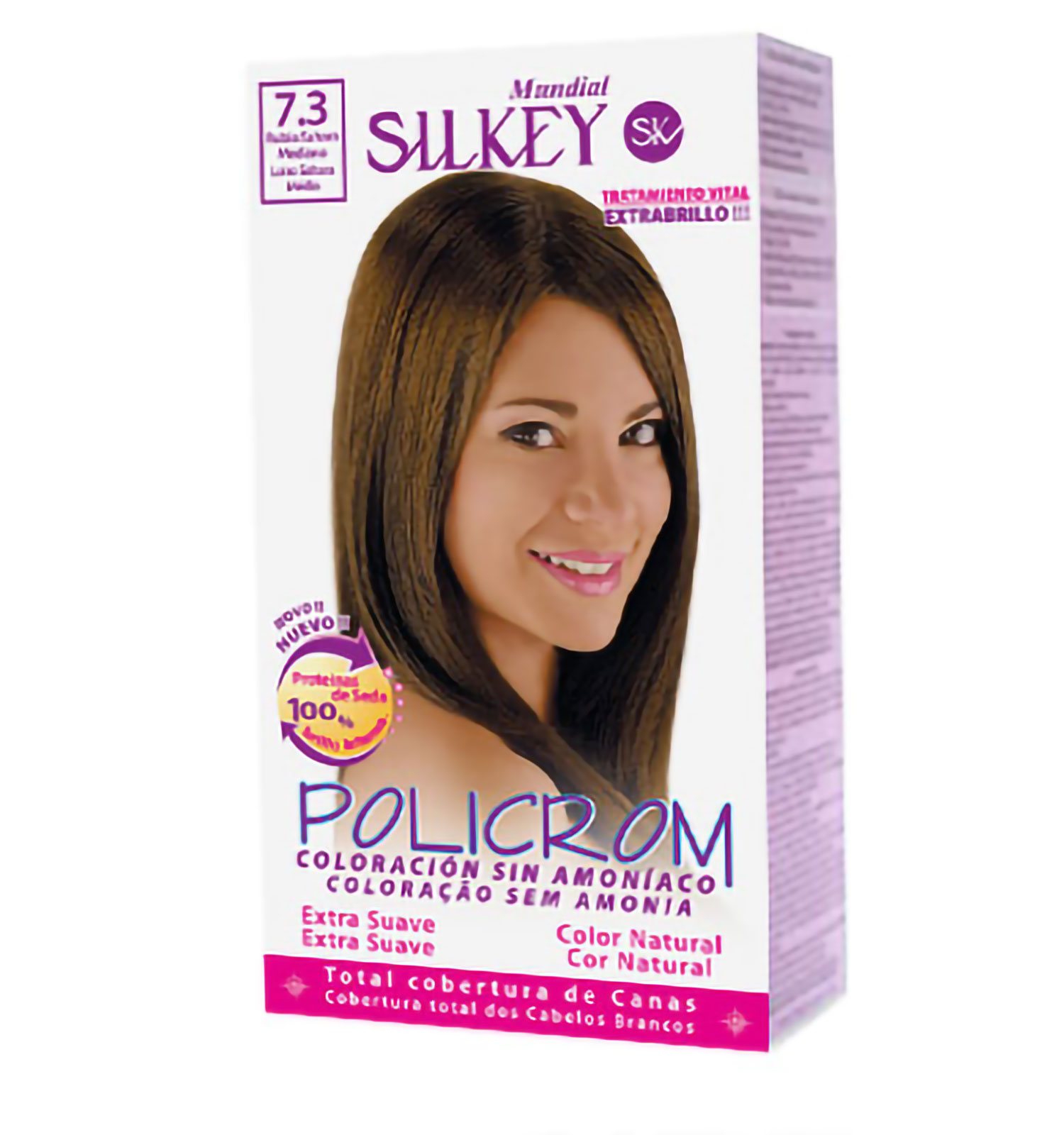 Tintura Permanente en Kit Silkey Policrom sin Amoníaco 7,3 X 1 U