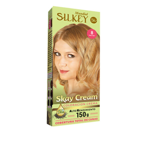 Tintura Permanente en Kit Silkey Skay Cream 8