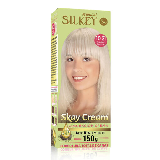Tintura Permanente en Kit Silkey Skay Cream 10,21