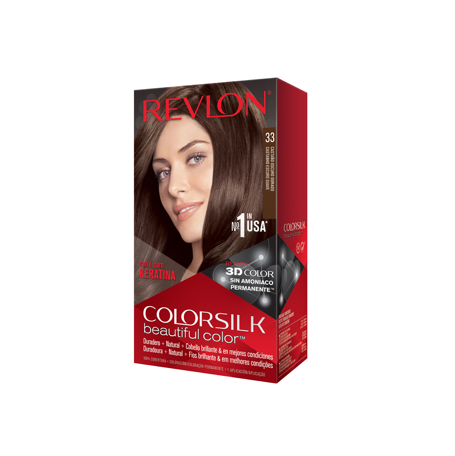 Tintura Permanente en Kit Revlon ColorSilk 33 X 1 U