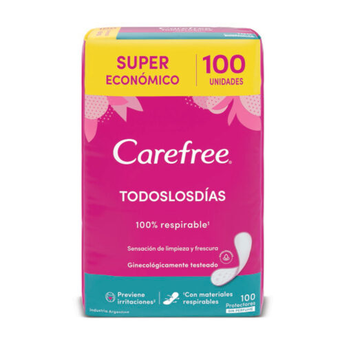 Protectores Diarios Carefree Todos los días X 100 U
