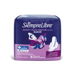 Toallas Femeninas Siempre Libre Adapt Plus Noche & Día Suave X 8 U