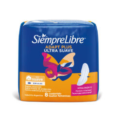 Toallas Femeninas Siempre Libre Adapt Plus Ultra Suave X 8 U