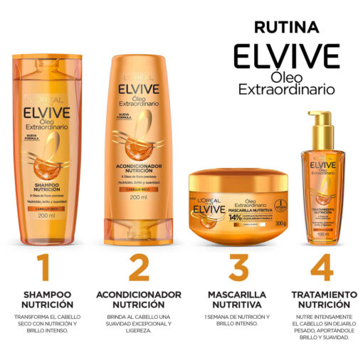 Shampoo Elvive Óleo Extraordinario X 200 Ml - Imagen 4