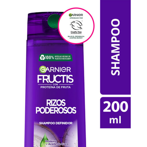 Shampoo Garnier Fructis Risos Poderosos X 200 Ml - Imagen 2